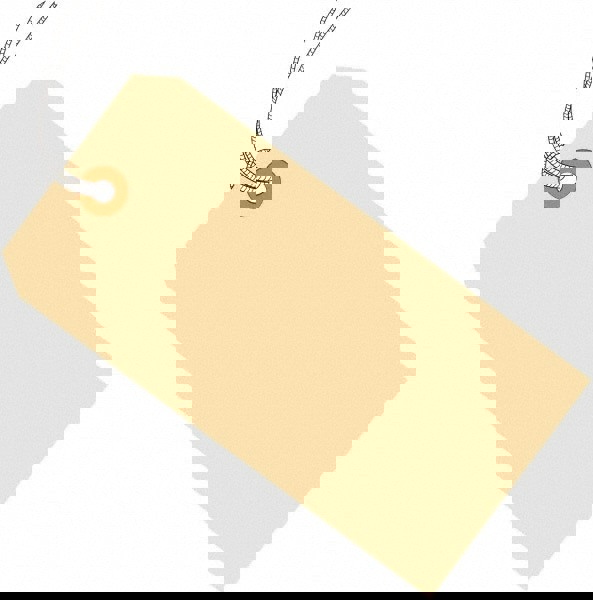 Blank Tag: 4-1/4'' High, Manila, Synthetic Paper